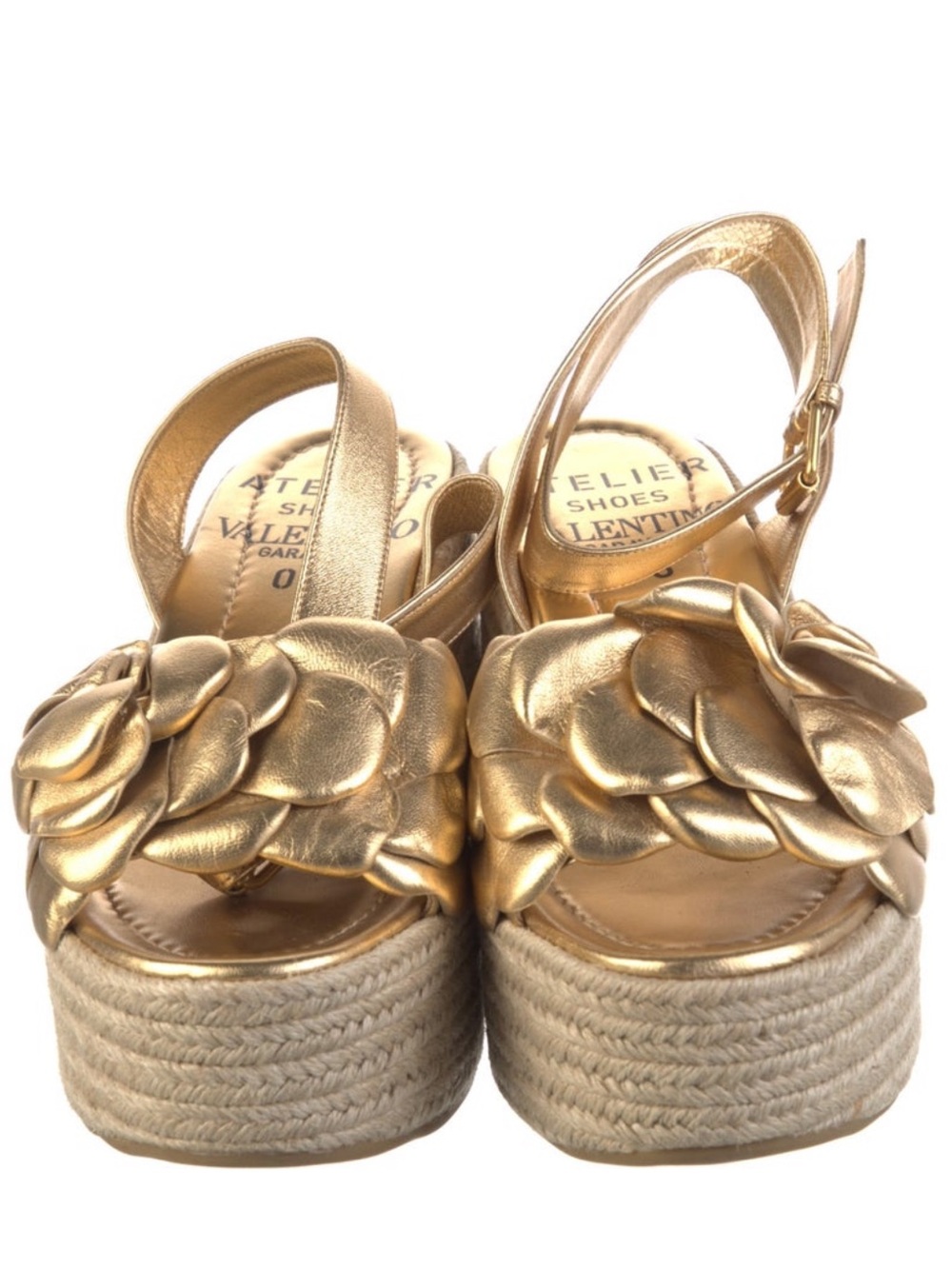 Valentino Garavani Atelier 3 Gold Wedges - Picture 2 of 3